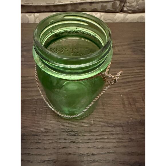Vintage Green Glass Preservatives Jar - Picture 7 of 9